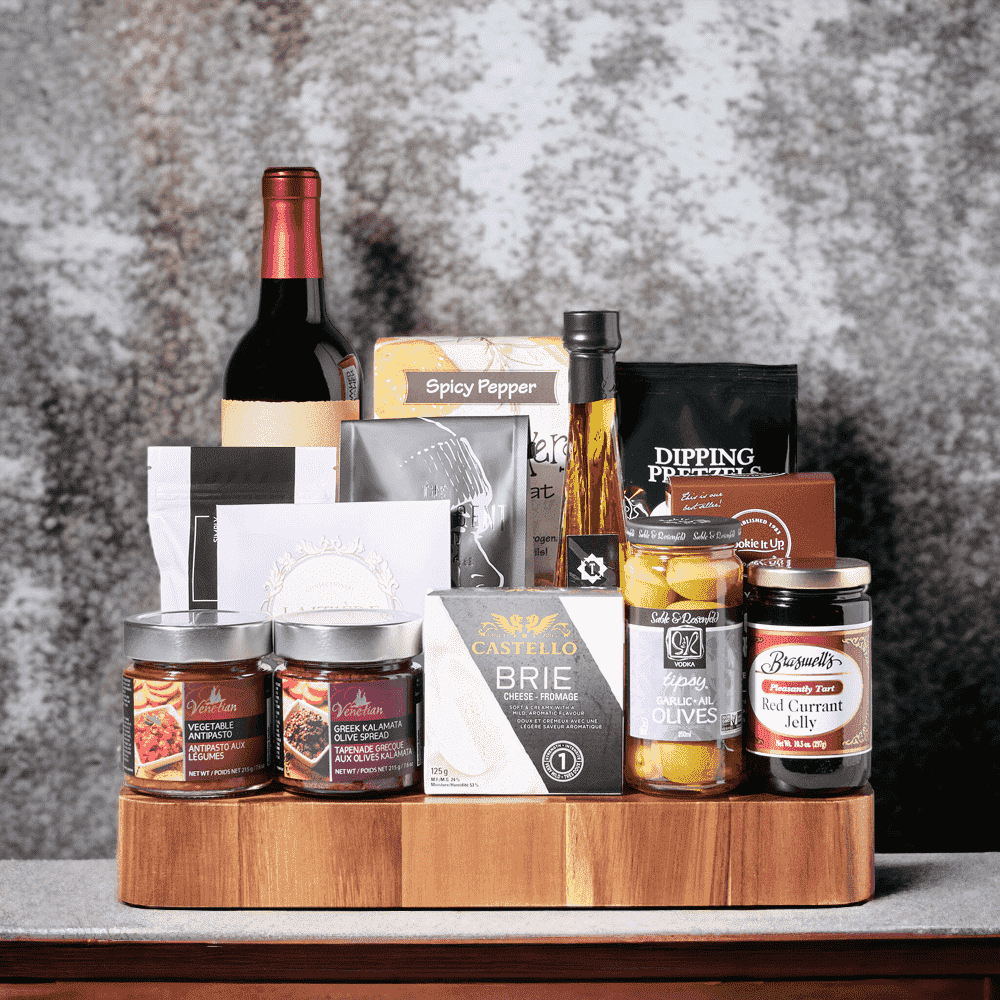 "Plenty of Snacks" Gourmet Gift Basket with Wine