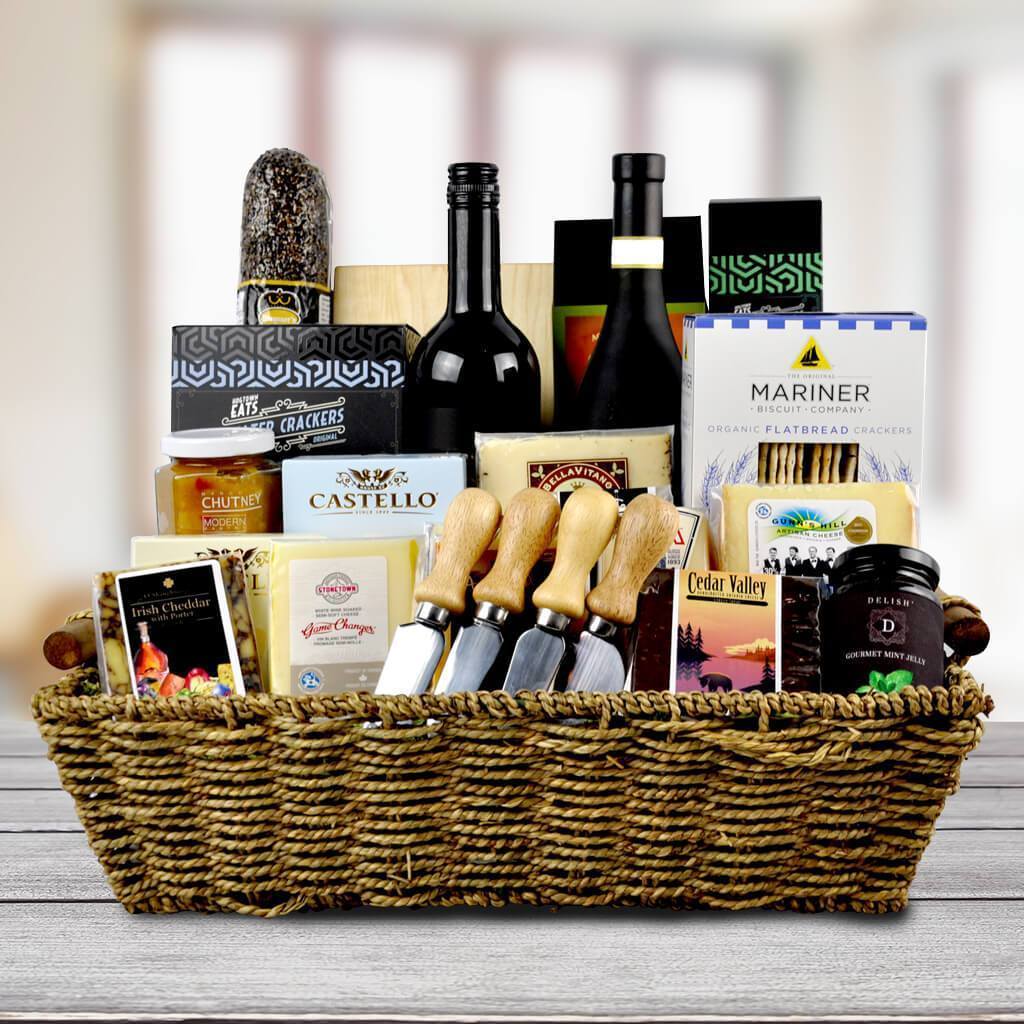 Fifth Avenue Wine & Cheese Gift Basket