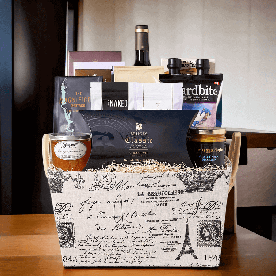 A Paris Romance Wine Gift Basket