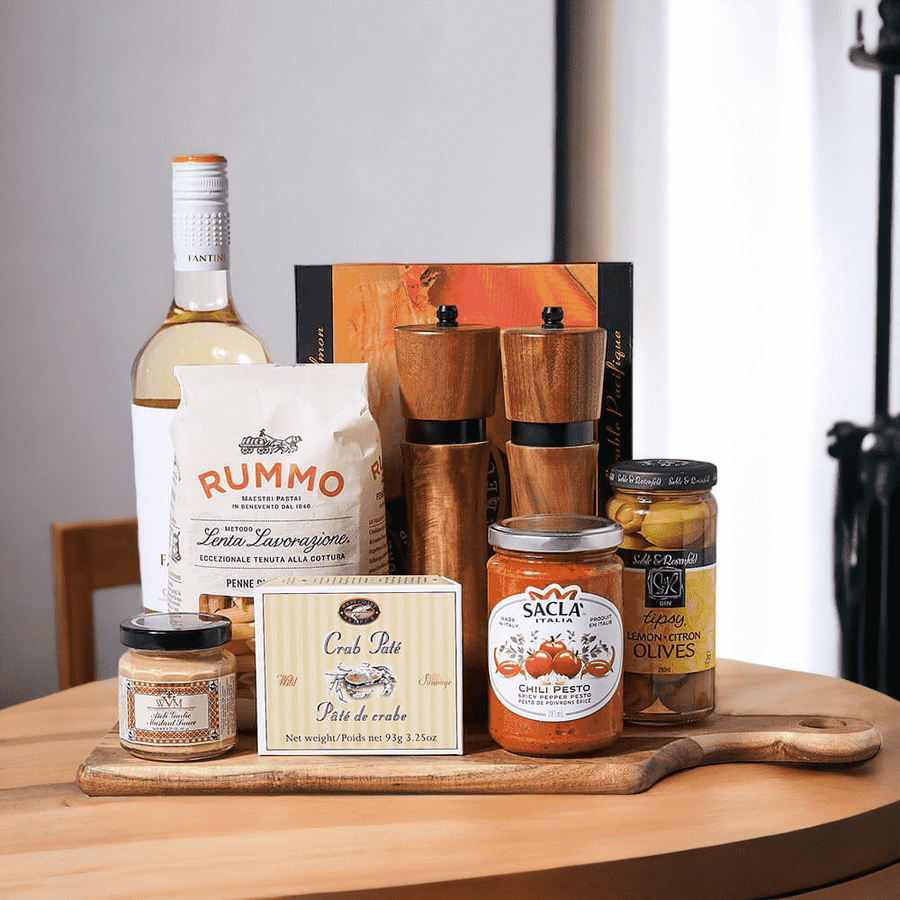 Abruzzo White Wine & Pasta Gift Set, wine gift, wine, gourmet gift, gourmet, pasta gift, pasta, seafood gift, seafood