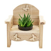 Butterfly planter chair arrangement with a potted succulent. Canada Delivery