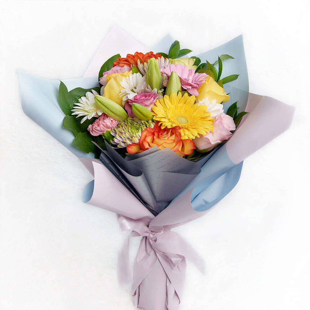 Caribbean Sunrise Mixed Floral Bouquet