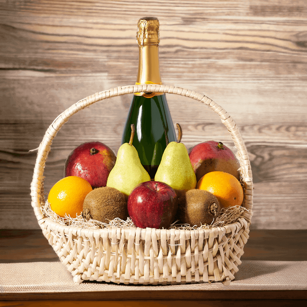 Champagne & Fresh Fruit Basket