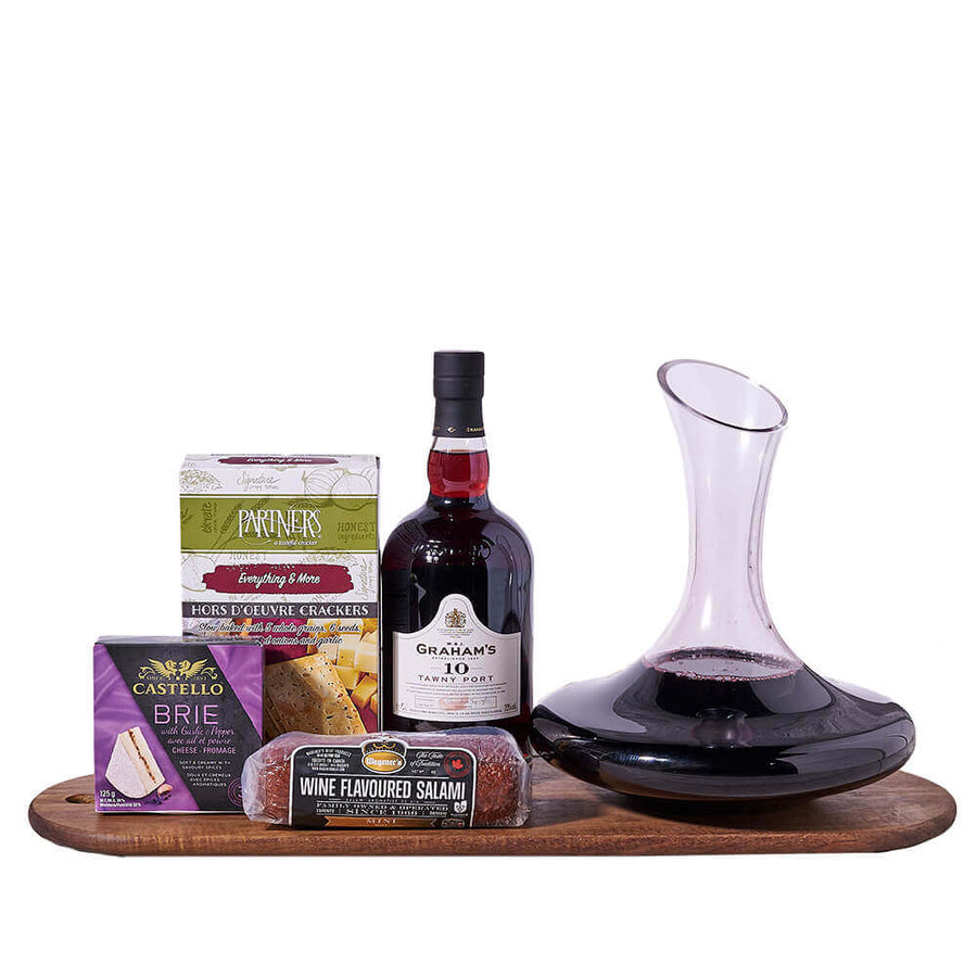 Douro Graham's Tawny Port & Cheeseboard Gift, wine gift, wine, gourmet gift, gourmet, cheeseboard gift, cheeseboard