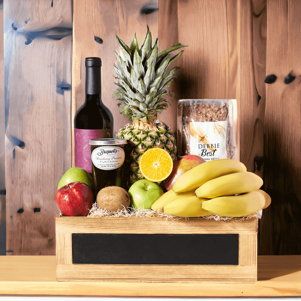 Fruit Abundance Wine Gift Basket