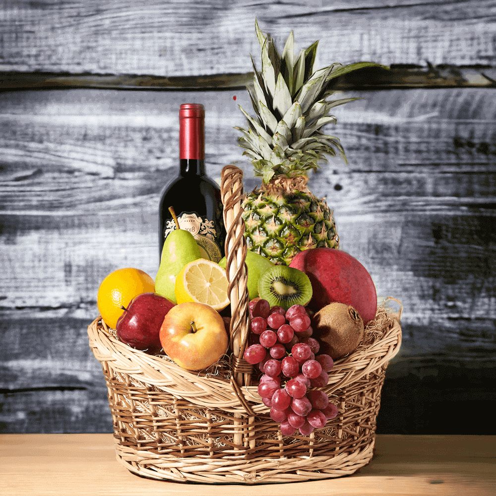 Fruitful Bounty Wine Gift Basket