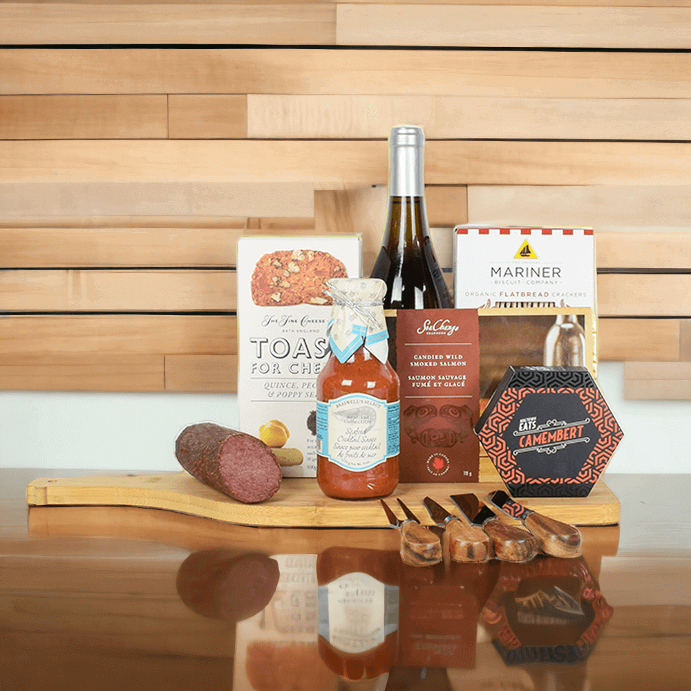 Gourmet Cheese & Crackers Wine Gift Board