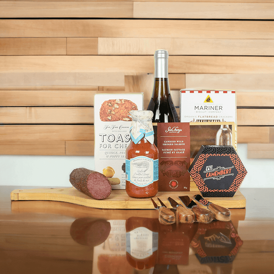 Gourmet Cheese & Crackers Wine Gift Board