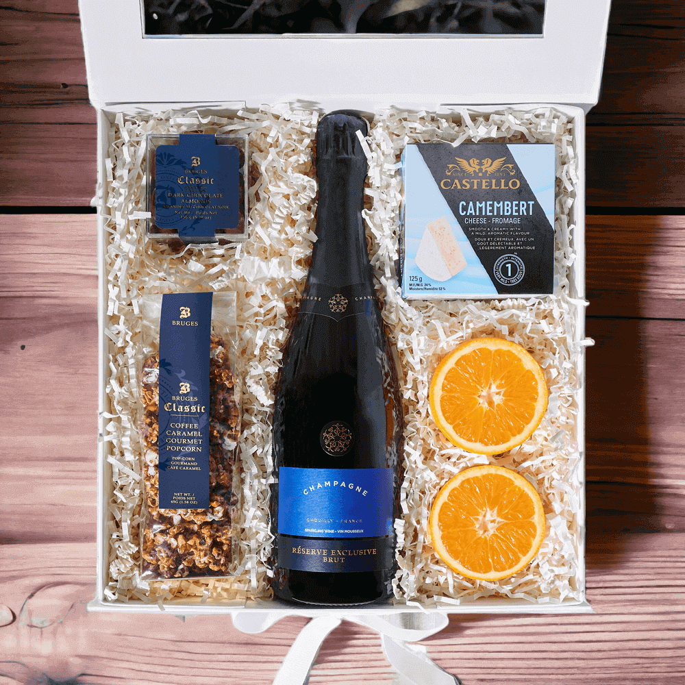 Gourmet Snacks & Sparkling Wine Gift Box