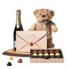 Louis Roederer Champagne & Teddy Gift, champagne gift, champagne, gourmet gift, gourmet, plush gift, plush