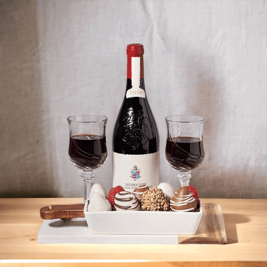 "Luxurious Chocolate Dipped Strawberries Serving Tray" birthday, anniversary or Valentine's Day! - Spoil someone special with a great gift from Monthly Sommelier. 