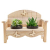 This gift has a rustic wooden planter bench and two lovely potted succulents. Delight someone in your life with a beautiful plant gift they can enjoy for months after they receive it.