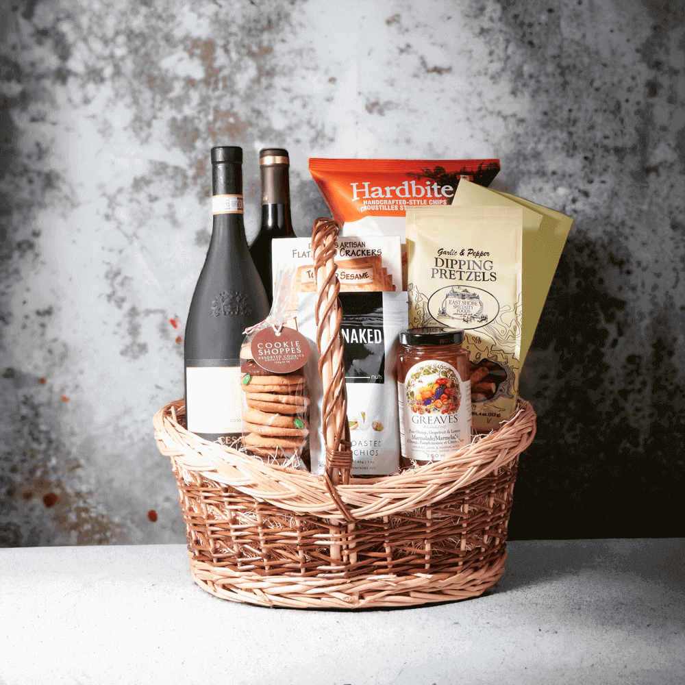 Wine Themed Gift Basket With Custom 7 Sign - Etsy