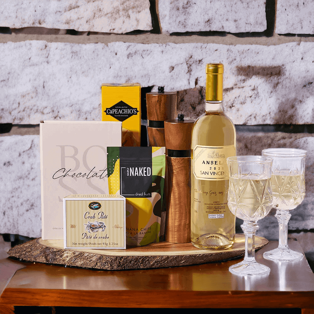 The White Veneto Wine & Pâté Gift Set, wine gift, wine, gourmet gift, gourmet, veneto wine gift, veneto wine