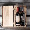 The Vintage Wine Duo is the perfect gift for the lover of wine in your life. Paired with a box of creamy milk chocolate, this crate of vintage vineyard goodness is perfect for any event or occasion.