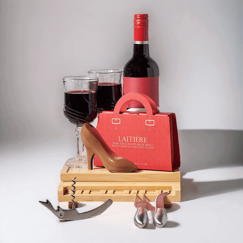 The Wine & Chocolate Piano Cheese Board from Monthly Sommelier is a gourmet gift for a wine and chocolate lover that is sure to please. 