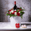 Wine, Cookies, & Flower Delight